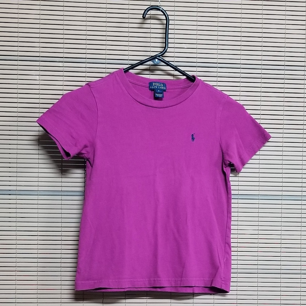 Ralph Lauren Polo Kids Pink T-Shirt SIZE: 6